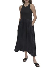 Dkny Mix Media Midi Dress Women's