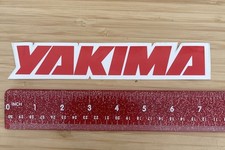 Yakima Red Logo Sticker/ Decal Roof Rack Bike Ski Skiing Kayak Appr 7 1/2   