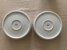 Set of 2 Vertex® White Embossed Rim Large Serving Bowls | Porcelain