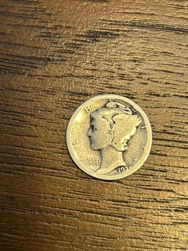 1921D Mercury Dime AG
