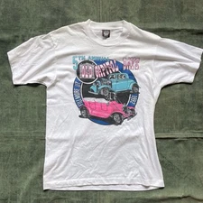 Vintage 90s 1992 Classic Hot Rod Car Show Racing T-Shirt Sz L Utah Single Stitch
