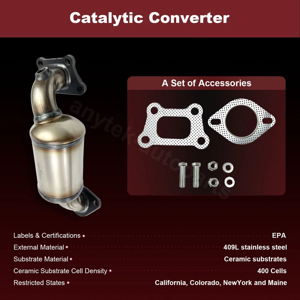 Convertidor catalítico con colector de escape para Chevy Impala Cadillac XTS delantero izquierdo Foto 4 de 4