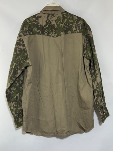 Carhartt Pearl Snap 2XLT camicia uomo mimetica marrone abbigliamento da lavoro caccia western outdoor t - Foto 4 di 9