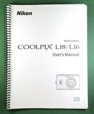 Nikon CoolPix L18/L16 User's / Instruction: 124 Pages  Protective Covers