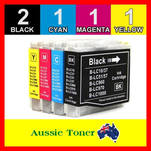 5x Ink LC37 for Brother DCP-135C DCP-150C DCP-235C DCP-260C MFC-235C MFC-260C - Picture 1 of 1
