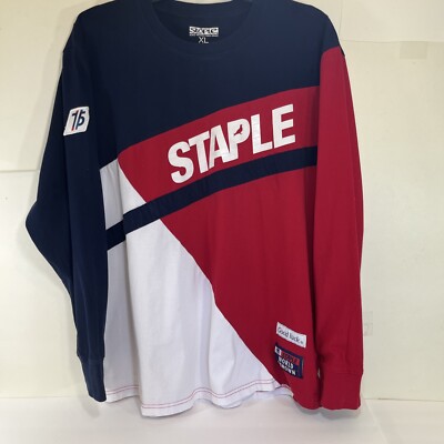 Staple World Renown Pigeon Brand  L/S Tee Shirt  Good Luck  Red/White/Blue XL