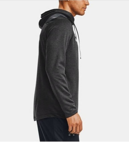 UNDER ARMOUR MEN'S UA COLDGEAR TECH TERRY HOODIE BLACK SZ M #1352091-NWT - Picture 3 of 5