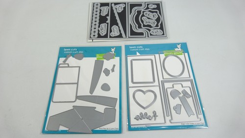 Rasenschnitte Custom Craft Dies und Sizzix Framelits Kartenaufsteller Dies