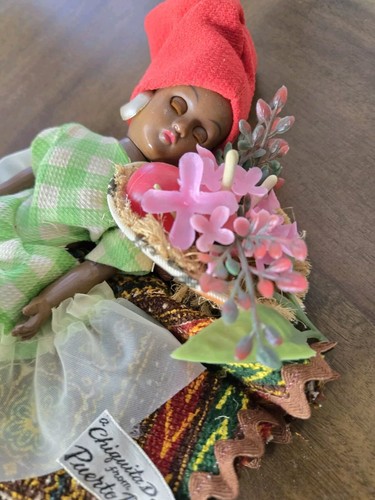 Bambola Chiquita vintage 7,5 pollici di Porto Rico occhi aperti e chiusi bambola di plastica - Foto 4 di 8