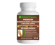 Burdock root 500mg Vegan Capsules 100 Count