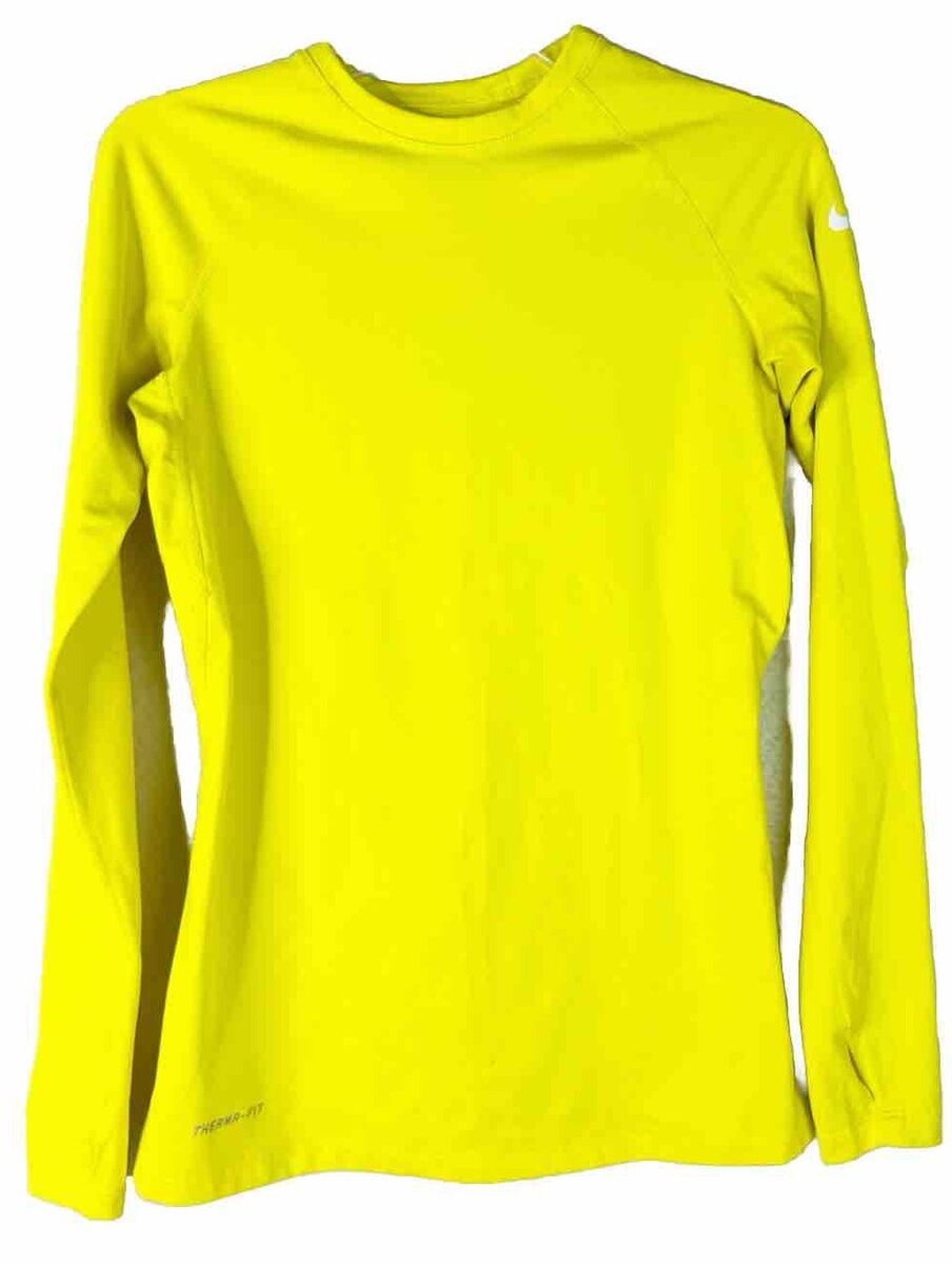 Nike Pro Combat Dri-FIT セットアップXL 紫/黄 Nike Pro Combat Men Medium Dri Fit Yellow Long Sleeve Fitted