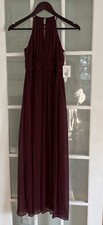 Davids Bridal Girls Dress Formal Maxi Junior Bridesmaids Size 12 Wine Summer