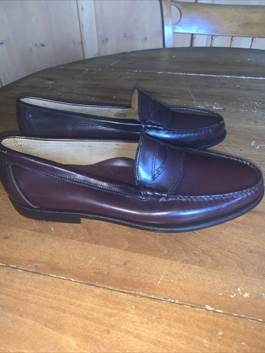 Mocasines G H Bass Beef Roll Penny Borgoña 13 M - Imagen 5 de 11