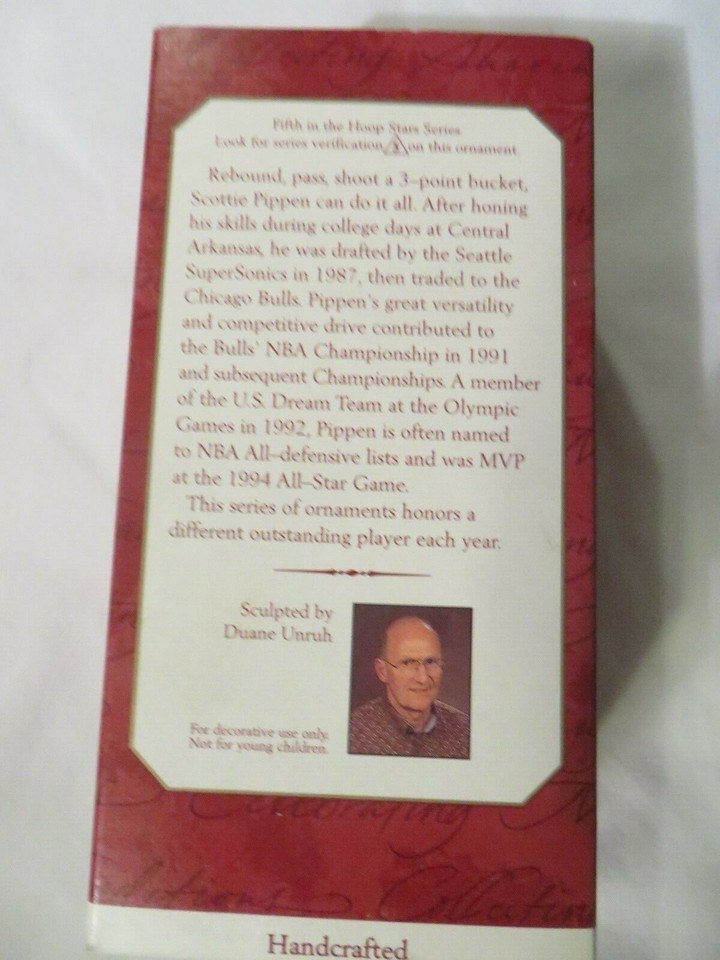 Hallmark Keepsake Ornament Scottie Pippen NBA Hoop Stars Basketball eBay