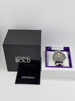$795 MSRP | Movado Bold Men's Gray Dial Stainless Steel Watch - 3600913