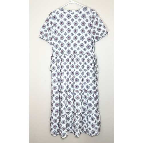 medallion side tie midi dress