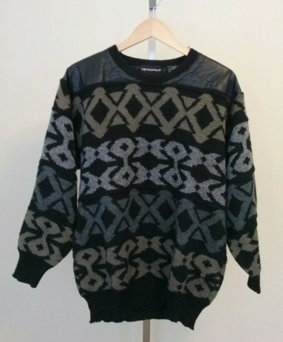 Vintage Metropolis Mens Sweater with 