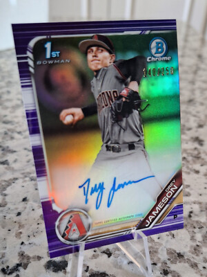 2019 1st Bowman Chrome Drey Jameson Purple Refractor Auto /250 Dbacks  #CDA-DJ