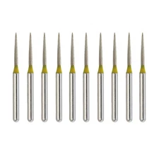 Dental Diamond Burs FG Flame 861/012XF Extra Fine Grit Yellow High Speed Burr