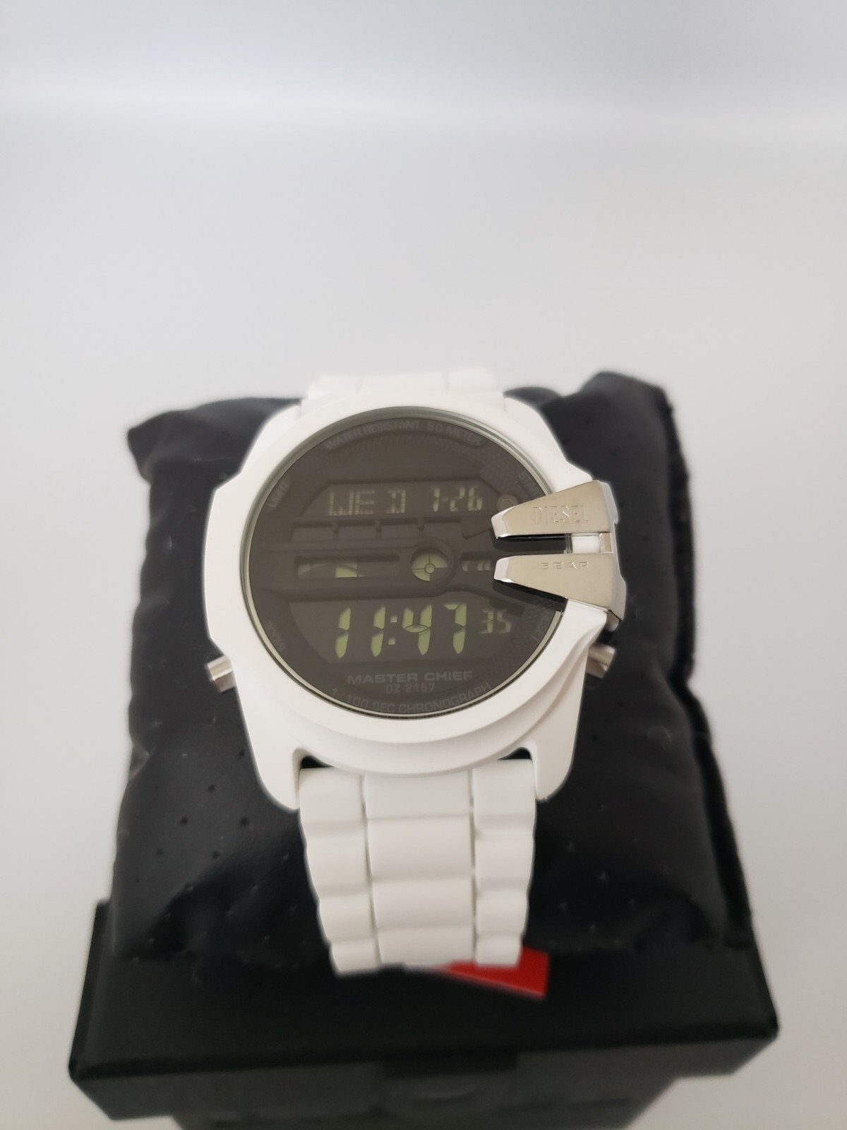 Diesel Master Chief Men\'s Full Digital White Silicone Strap Watch NIB DZ2157  | eBay