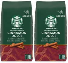 Starbucks Cinnamon Dolce Flavored Ground Coffee, 11 oz 2 Bags Sweet Mellow