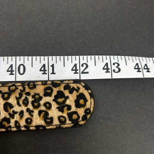Cinturón de piel de leopardo de guepardo de estilo vintage boho occidental americano negro y fuego - Imagen 5 de 6