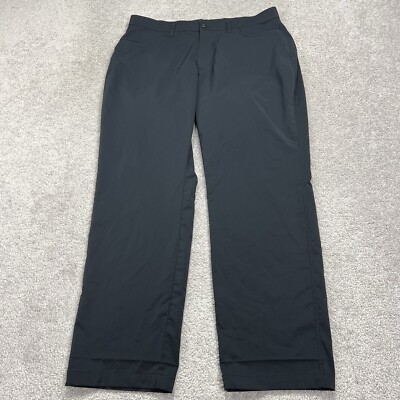 Under Armour Tech Golf Pants Mens 38x32 Black Loose Fit