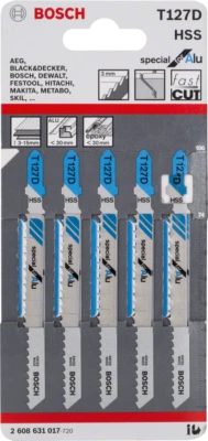 Bosch Stichsägeblatt T 127 D Special for Alu / Epoxy / GFK 5stück