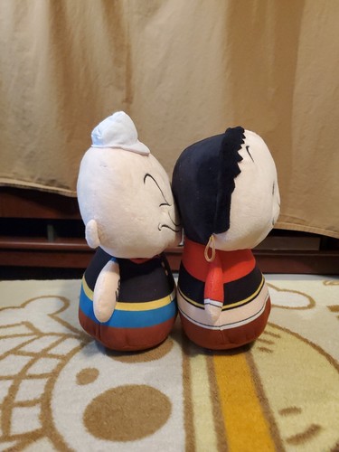 Popeye The Sailor Man Approx 10" Olive Oyl And Popeye Plush Set By Kelly Toy - Picture 6 of 11