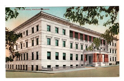 #ad City Hall Portland Oregon Postcard OR $5.90