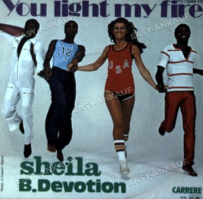 Sheila & B. Devotion - You Light My Fire / Gimme Your Loving 7in (VG+/VG+) '