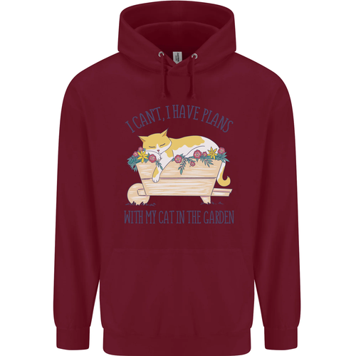 Plans With My Cat in the Garden Gardener Childrens Kids Hoodie - Picture 3 of 12