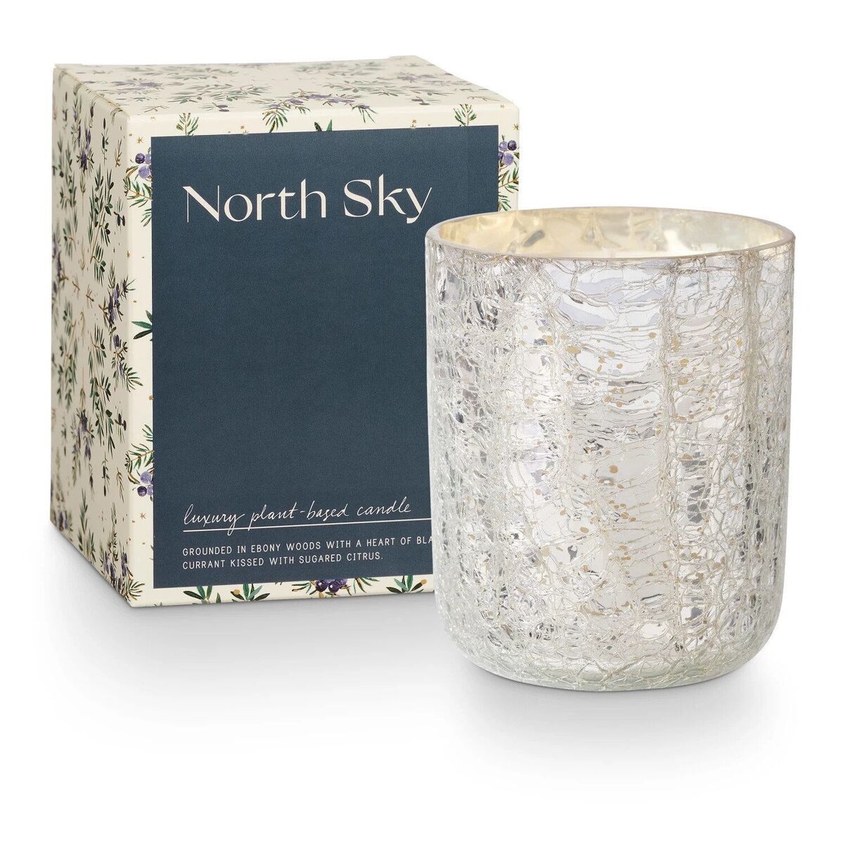 Illume - North Sky Boxed Crackle Glass Candle Small Illume - North Sky Boxed Crackle Glass Candle Small