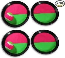 Paddle Catch Toss and Catch Ball Game Set! Throw Catch Bat Ball Game (2 Pack)