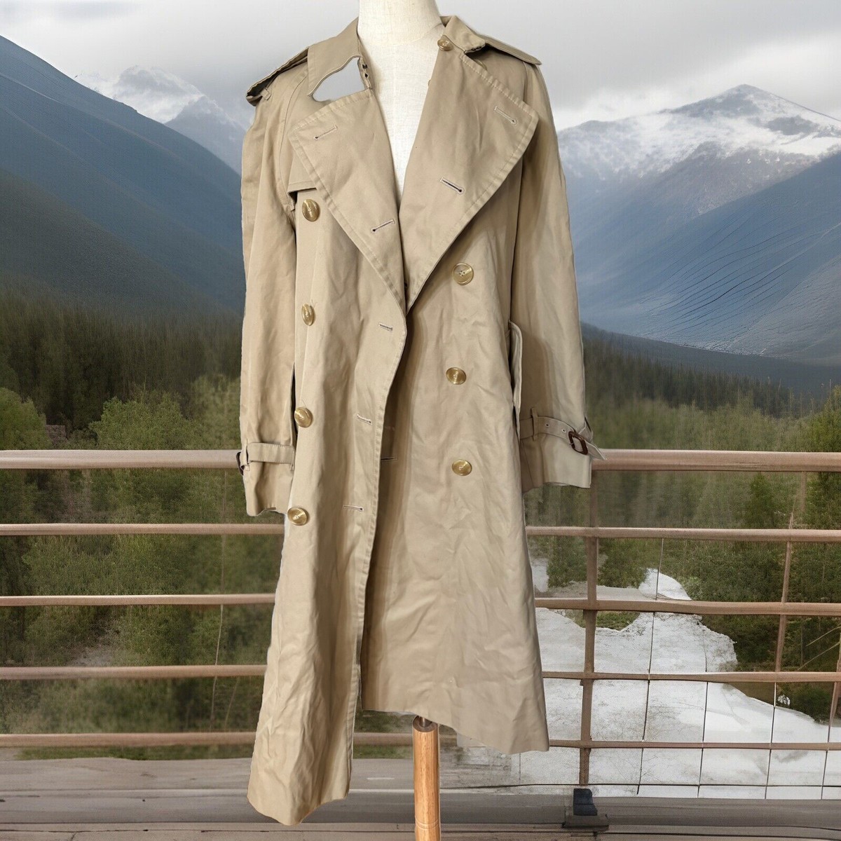 CHAPS RALPH LAUREN トレンチコート マキシ丈 vintage Chaps Authentic Ralph Ralph Lauren Men's cotton trench coat