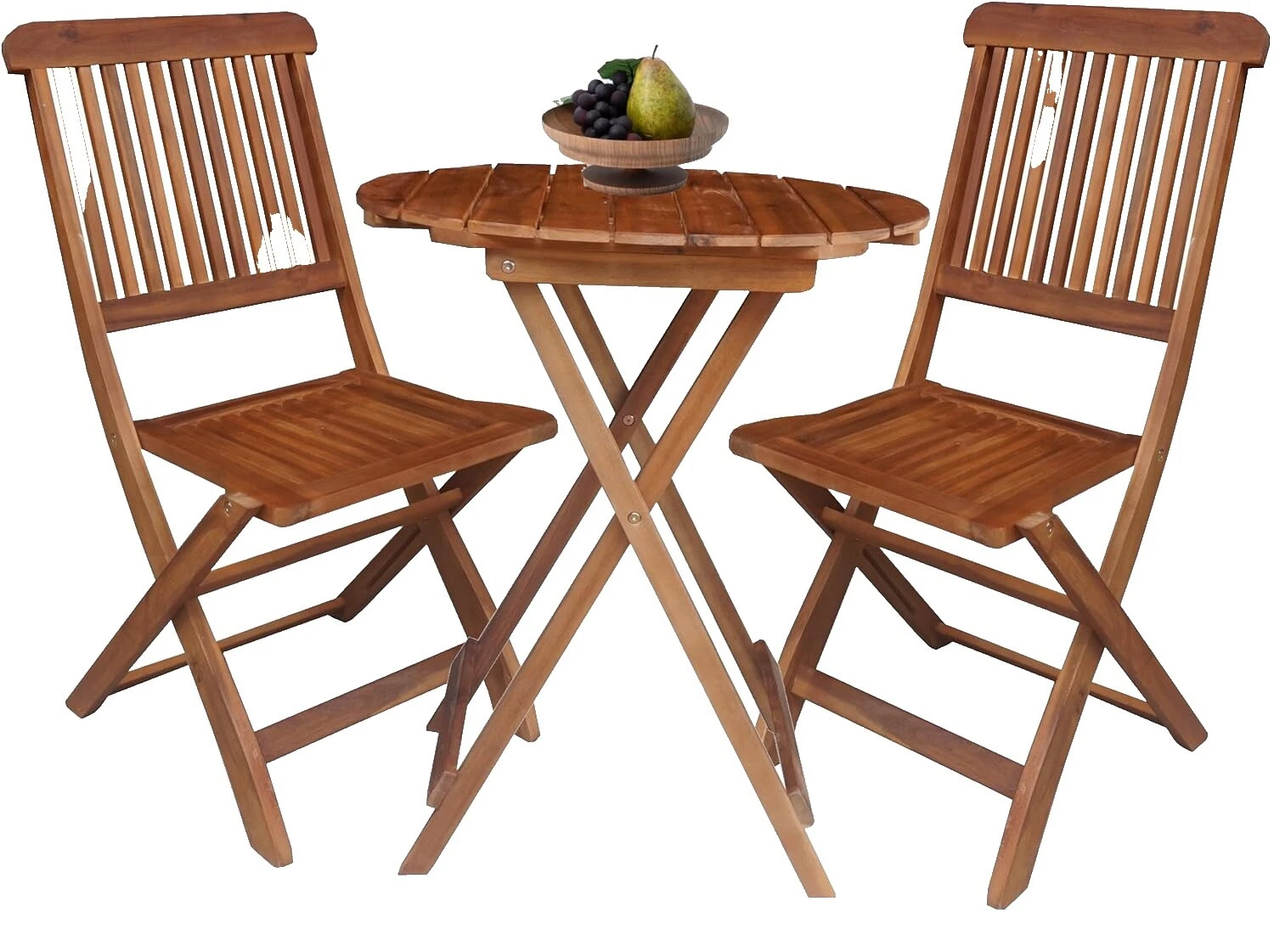 Mesas redondas de madera para patio y jardín