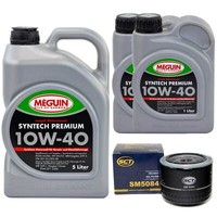MotoröL Set Syntech 10W-40 Meguin 7 Liter + ÖLfilter FüR Fiat Ducato Bus 2.3 JTD