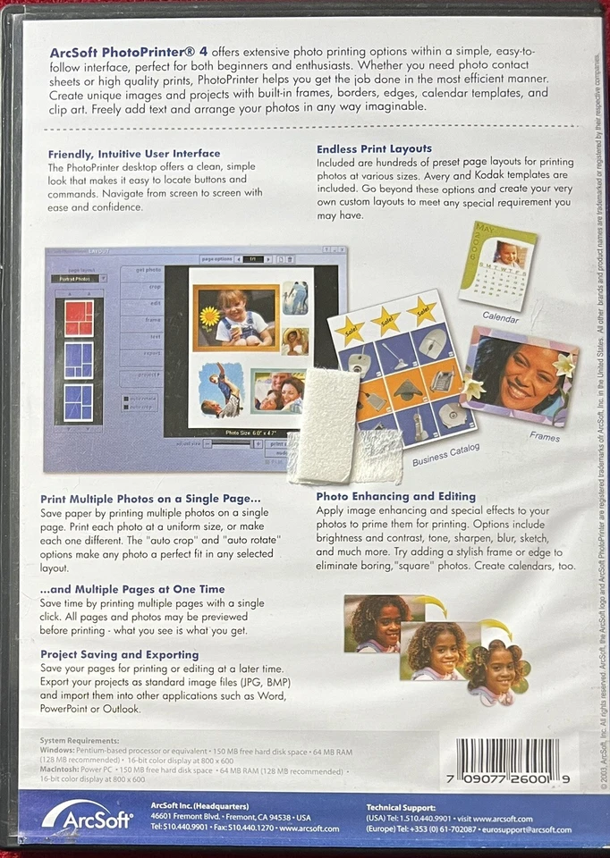 ARCSOFT PhotoPrinter 4 (Windows/Macintosh) PC Fast Free UK Postage - Image 2 of 2