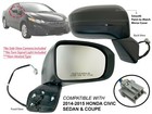 For 2014 2015 HONDA CIVIC Sedan Coupe Mirror Non-Heated PTM Cover Passenger Side