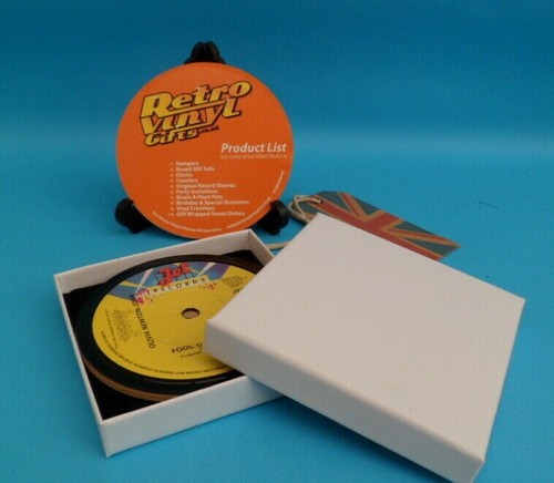 DRINKS COASTERS - Upcycled Vinyl SINGLES Records Great Songs / Artists (LIST 3.) - Picture 592 of 1,006