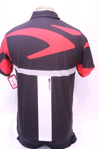 New Sugoi Men's Polo Cycling Bike Medium Black Red White Short Sleeve Top - Picture 2 of 2
