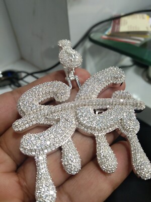 Men Custom Pendant Vvs Moissanite 925 Sterling silver Custom Pendant