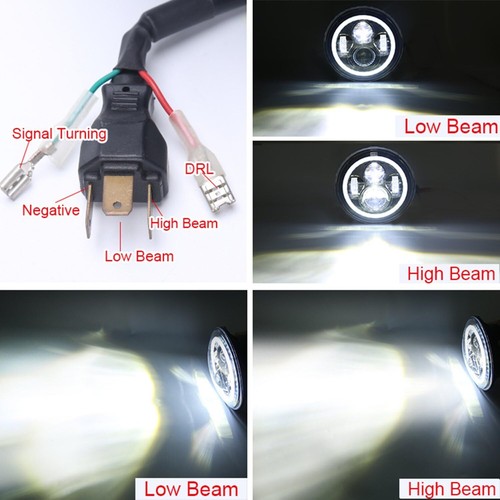 Combo 7" LED Headlight DRL Turn Signal+2x 4.5" Fog Light For Dyna Switchback FLD - Picture 5 of 19