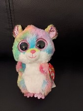 Ty Beanie Boos RODNEY The Hamster 6" Rainbow Tie Dye Plush Glitter Eyes w/ Tags