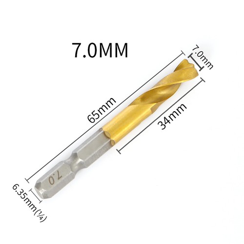 1.5mm-13mm HSS Steel Drill Bits For Metal Wood Stainless Steel 1/4" Hex Shank - Picture 24 of 36
