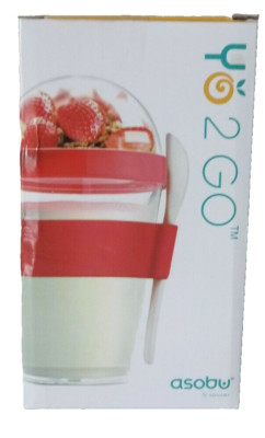 ️ Asobu (YO2GOS-8979)  YO2GO Yogurt Container, Red