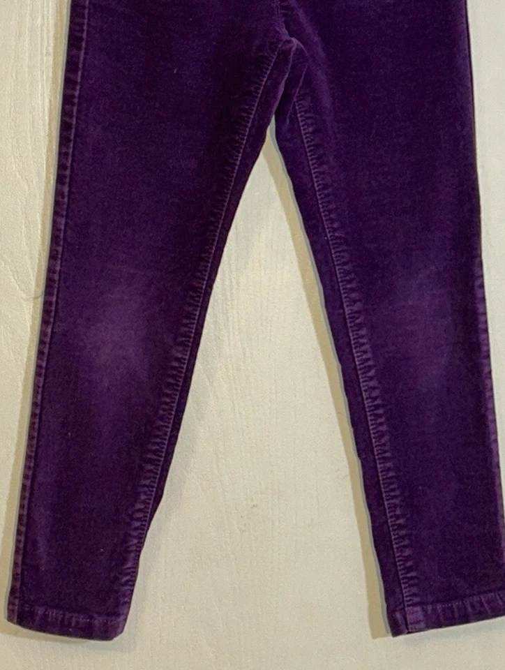 Pantalones Gymboree Niña Talla 4 Púrpura Terciopelo Jeggings Cintura Elástica Bolsillos Usados en Excelente Condición Foto 4 de 4