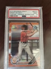 2019 Bowman Draft Chrome Orange Refractor  Grant McCray PSA 9. /25