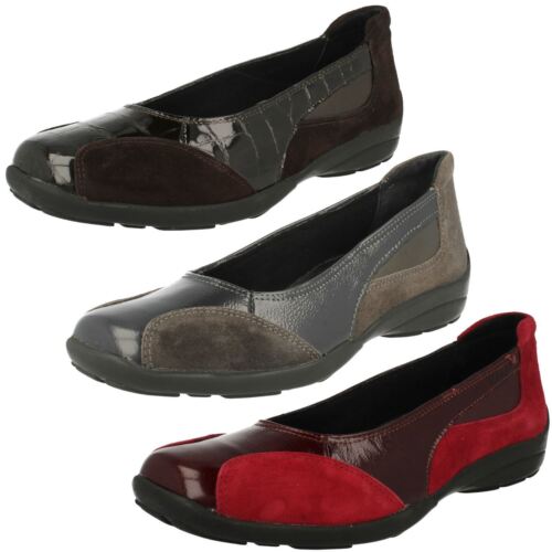 Ladies Wide Fit Easy B / DB Leather Slip On Shoes : Ripon - Afbeelding 1 van 10