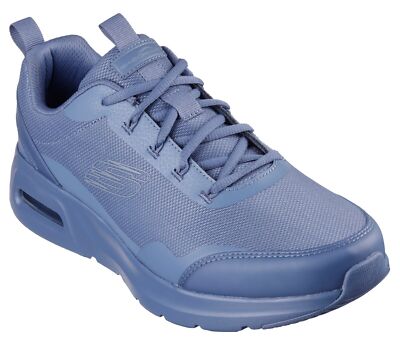 Blue Skechers Shoes Mens Air Cushion Court Memory Foam Mesh Sport